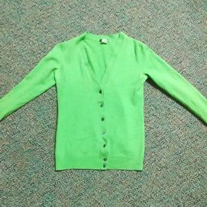 Green Cardigan Sweater